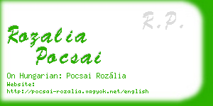 rozalia pocsai business card